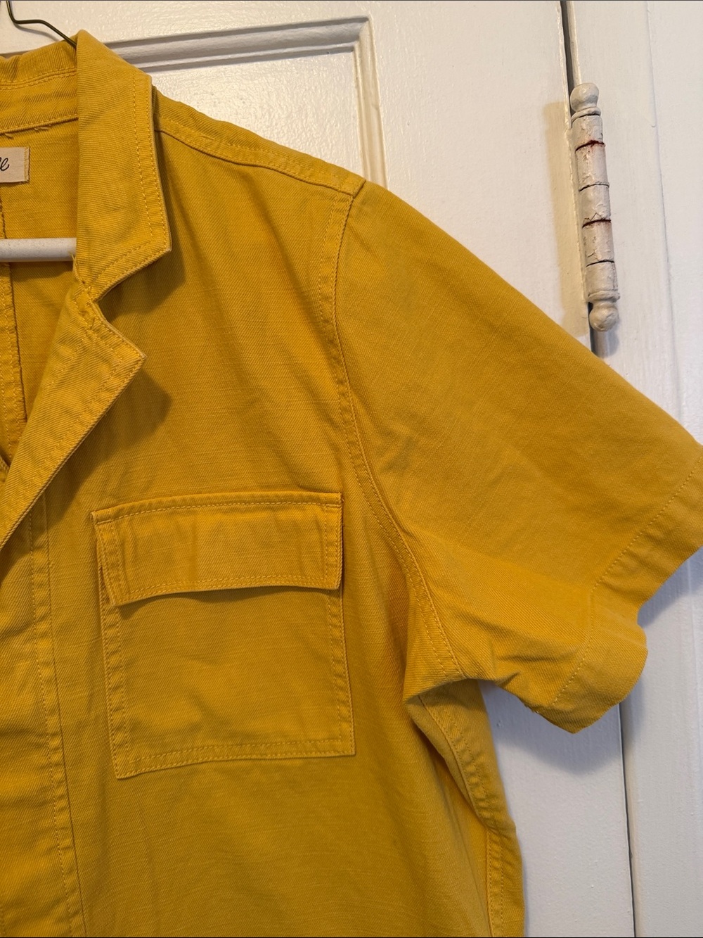 Madewell Mustard Yellow Short-Sleeve Utility Jumpsuit - Picture 4 of 6